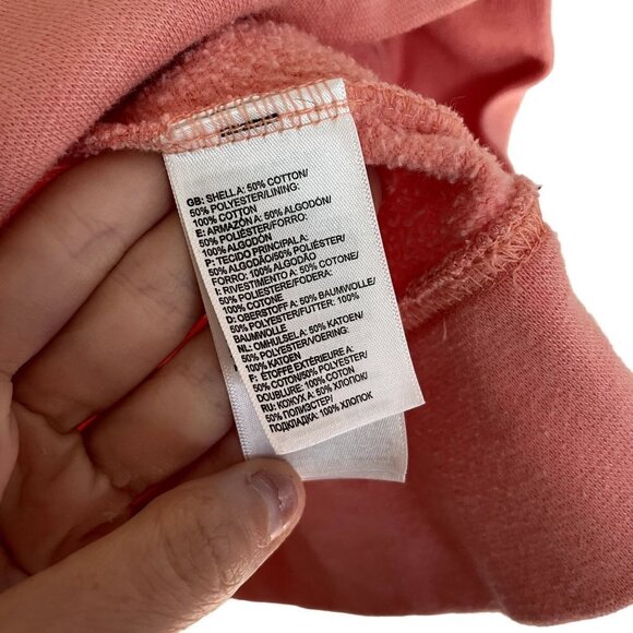 The North Face peach hoodie sweater pullover fleece comfortable top cotton - Picture 7 of 8